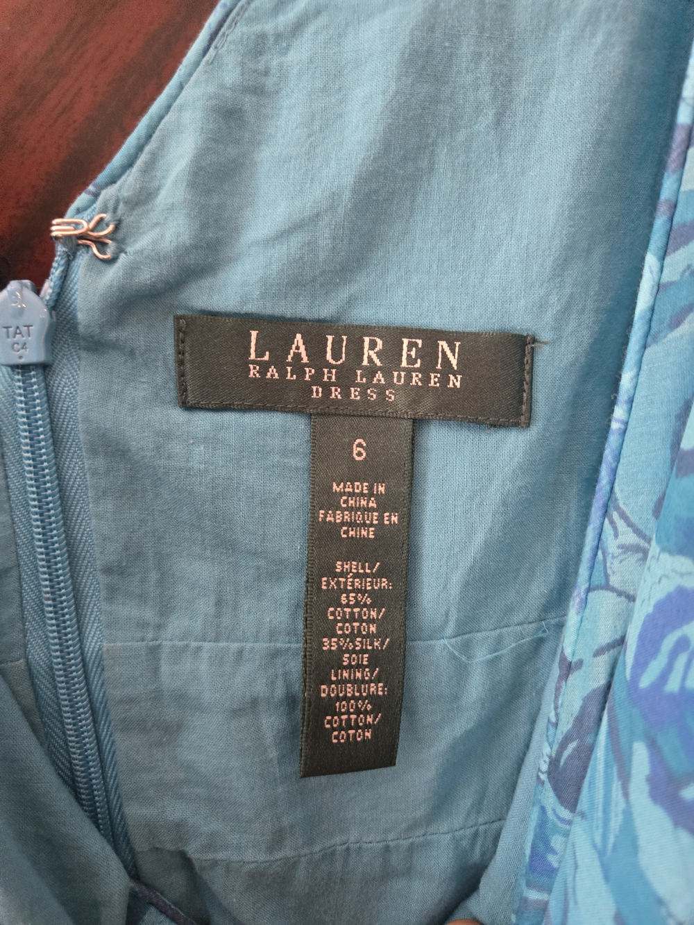 Ralph Lauren Turquoise Floral V-Neck Midi Dress - Picture 2 of 2